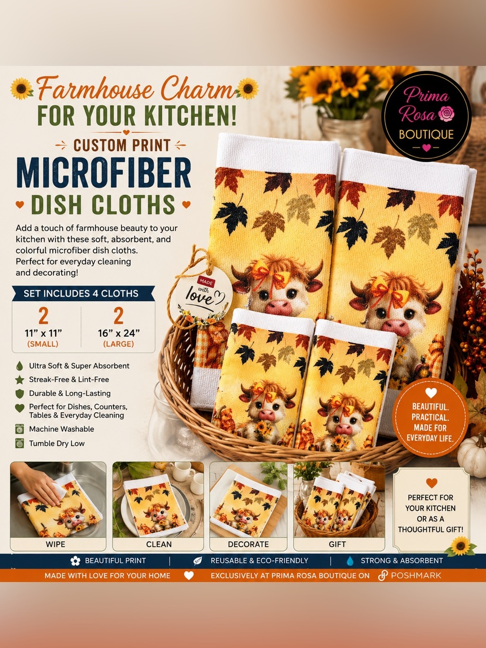 Customized kitchen towel set